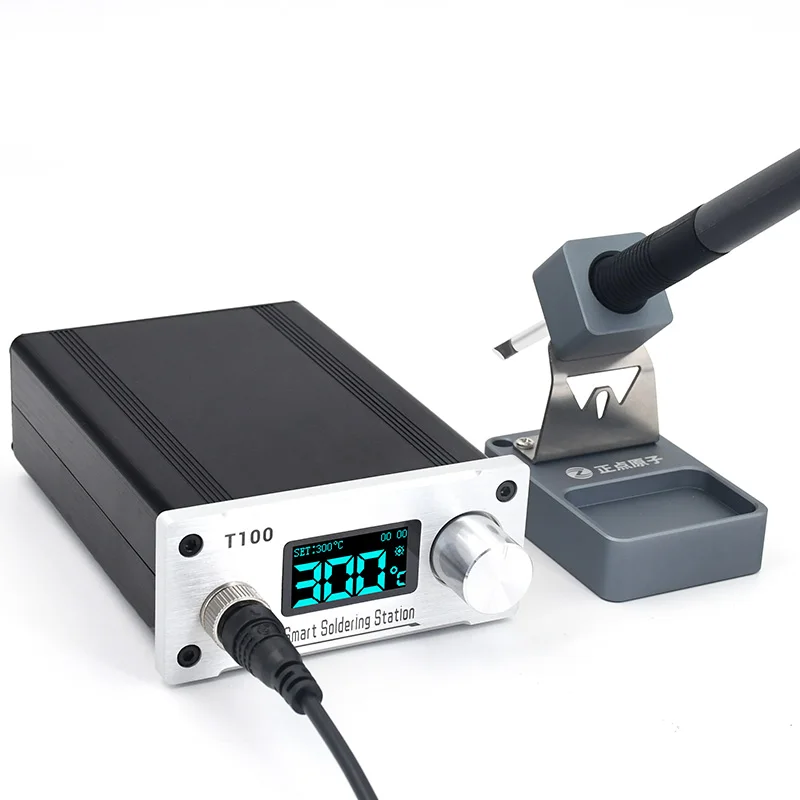 T100 Soldering Station Adjustable Temperature Electronic T12 Smart Welding Station OLED Digital Soldering Iron Tools 110V/220V 6