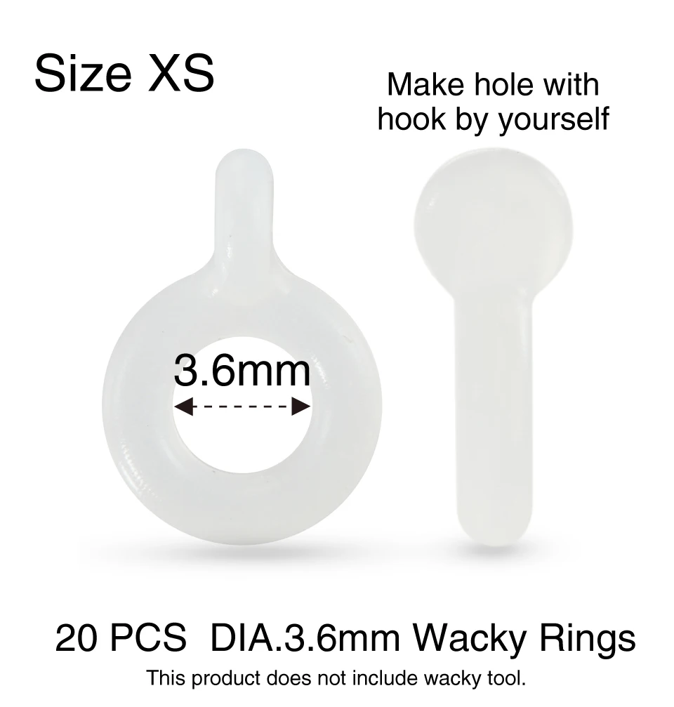 LUREHOLIC 8 mm 12 mm Wacky Tool mit 10 Wacky-Ringen für Worm Wacky Rig Neko Rig Bass Lure Fishing Wacky Rings – Detail 12