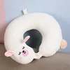 New Cotton Solid Color U-Shaped Pillow Soft Neck Pillows Portable Travel Car Air Flight U-shape Cervical Spine Slept Bedding 3