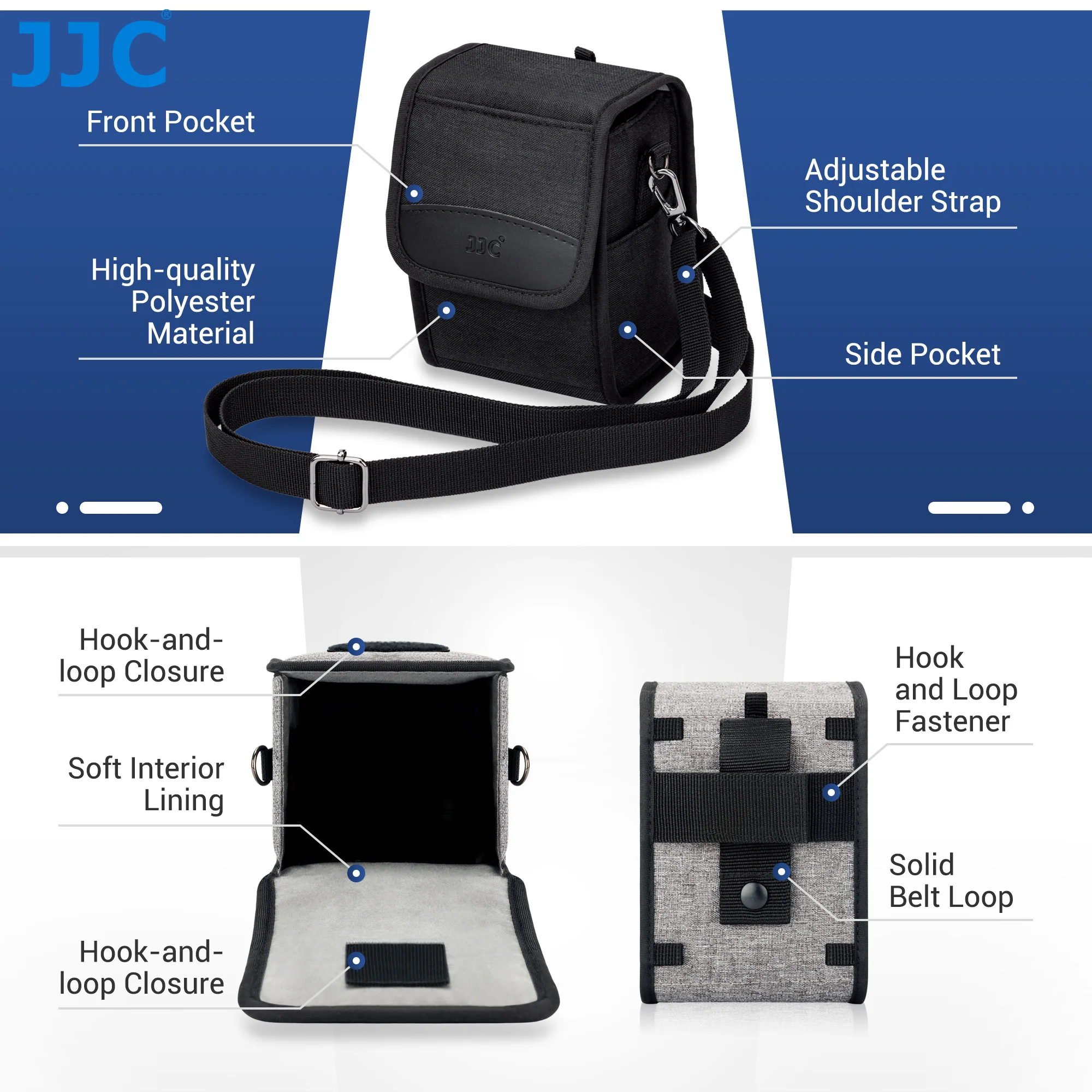 JJC Travel Camera Case Pouch Bag with Strap for Sony A6700