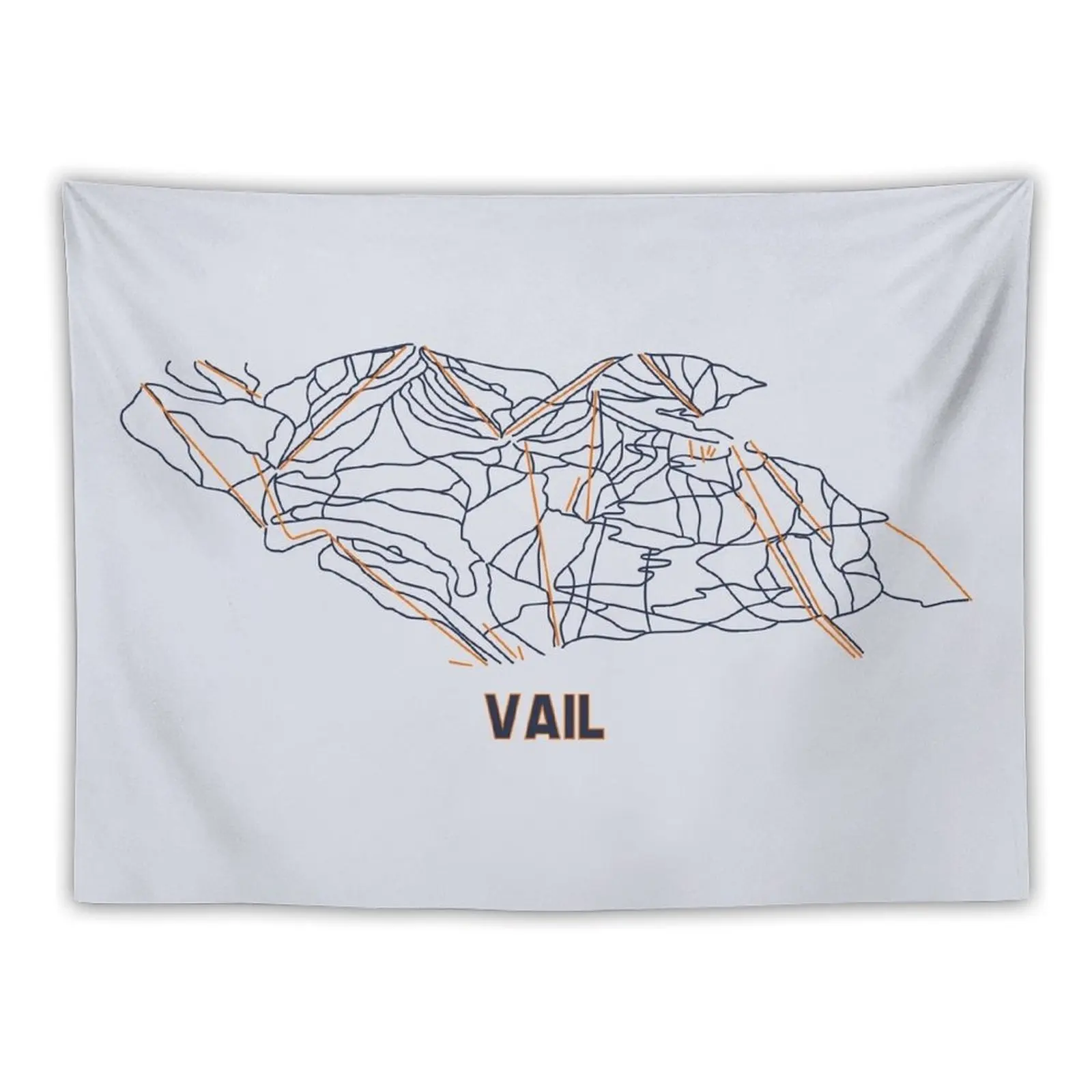 

Vail Trail Map Tapestry Custom Home Decorations Room Decor Tapestry