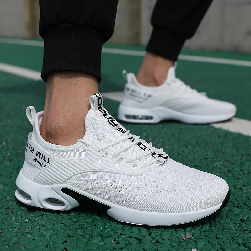 Men's Soft Sneakers Breathable Mesh Fashionable Sports Style Shoes Summer Versatile High-quality Outdoor Lightweight Tennis Shoe