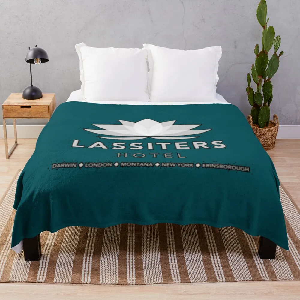 

Lassiters Hotel Throw Blanket Thermal Decorative Beds Flannel Fabric Blankets