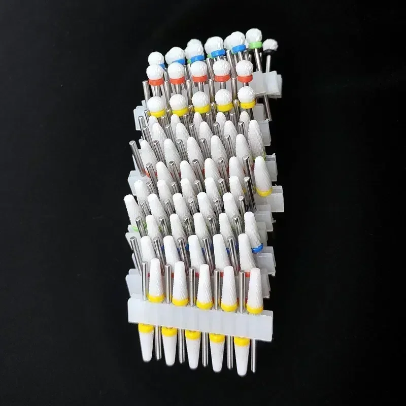 10 Ceramic Drill Bits, Milling Cutters, Rotating Nail Polish Grinding Machine Accessories, Overflow Removal Tool Accessories 3