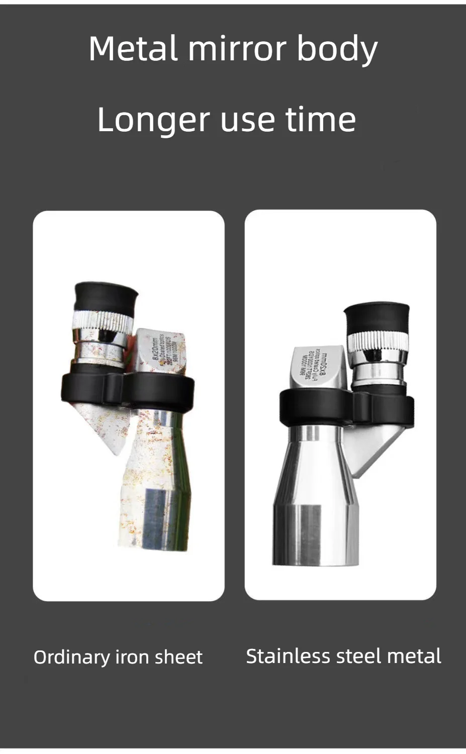 S2bc50a0c2a754ddfa684db84bea1d4438 Teleskop wysokiej rozdzielczości ultradługi noktowizor Mini kieszeń przenośny materiał metaliczny mały narożny teleskop jednooczny