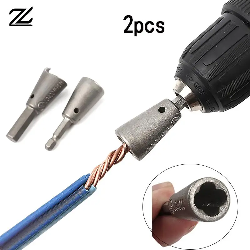 2Pcs Wire Twisting Tool Maniglia Elettricista Rapidamente Twister Twister Wire Per Power Drill Driver Twisted Twist Cable Device