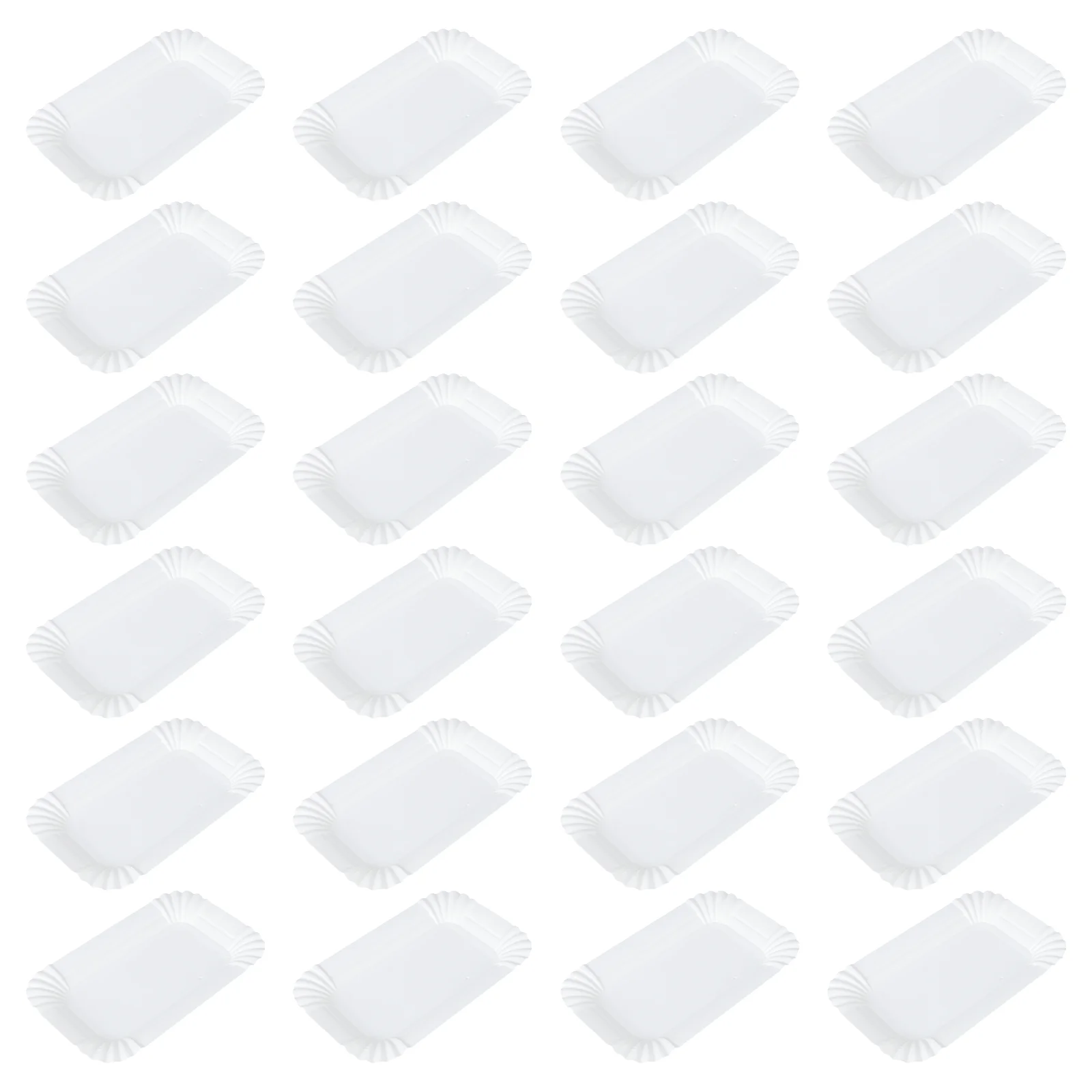 100 PCS Decorations Paper Plate for Cake Dessert Plates Birthday Dinnerware Clear