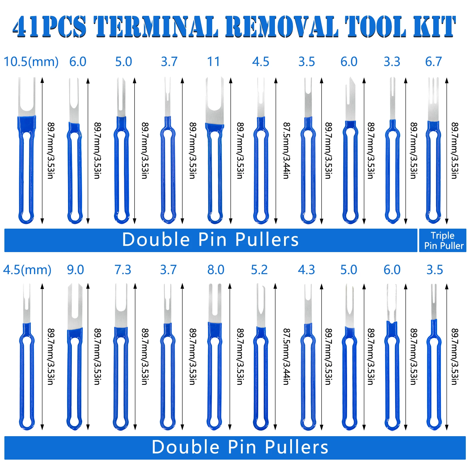 Car Terminal Tools 41Pcs Stainless Steel Car Terminal Disassembly Kit