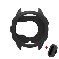 Colorful Soft Silicone Protective Watch Case Cover - Smartwatch Accessory - Forerunner 165 (Black)