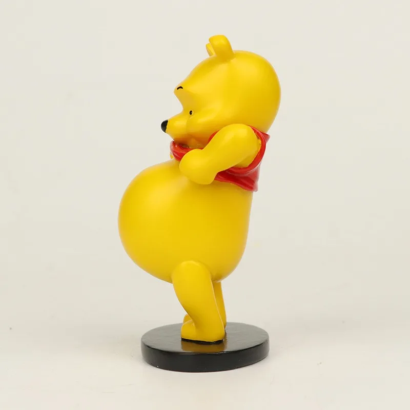 Kawaii Disney Winnie the Pooh Fat Bear Action Figure Hobby Toys Resin Ornament Home Decoration Charm Birthday Gifts For Children