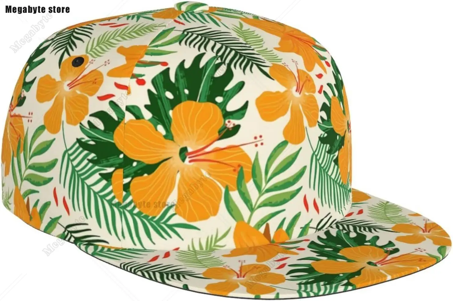 Hawaiian Flower Palm Tree Baseball Cap – Adjustable Dad Hat For Women & Men, Sun Protection, Casual Style