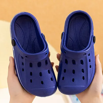 Bebealy Sandali scorrevoli da donna nuovi Sandali da spiaggia traspiranti per esterni Sandali piatti da donna in EVA per la casa Pantofole casual antiscivolo con foro morbido 1