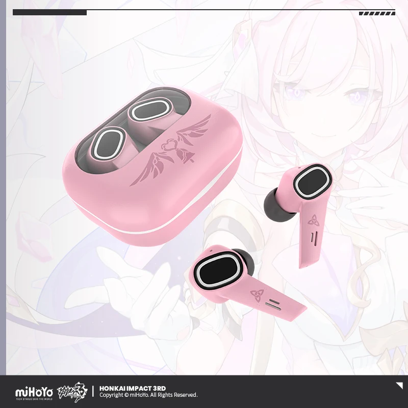 Mihoyo Honkai Impact 3 Elysia Bluetooth Headset Customized Game Anime Cosplay Collection Gift Noise Reduction Earphones Cosplay 3