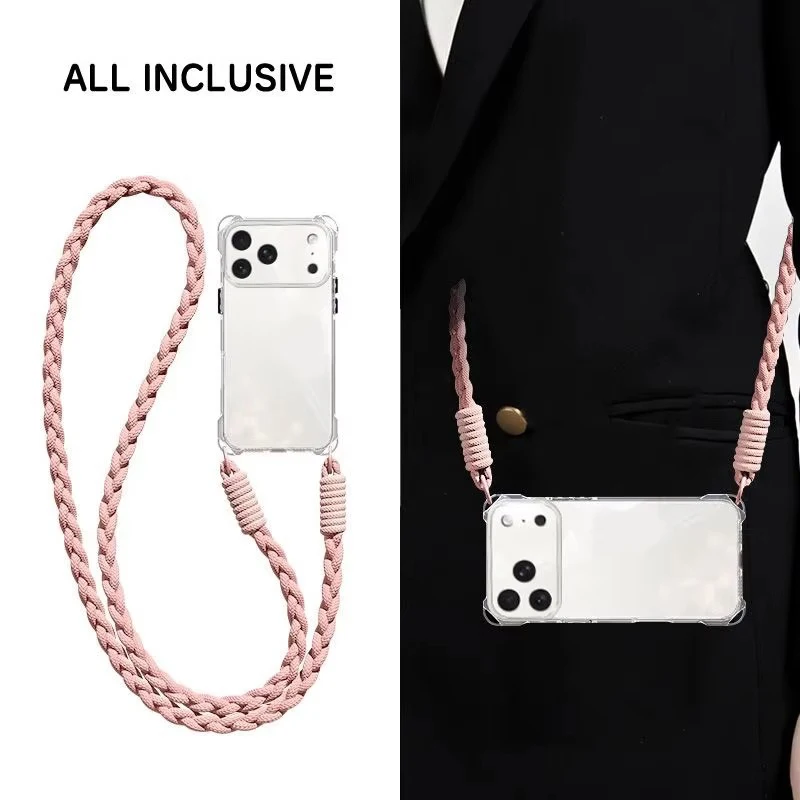 Versatile Crossbody Phone Case with Lanyard and Necklace Strap
