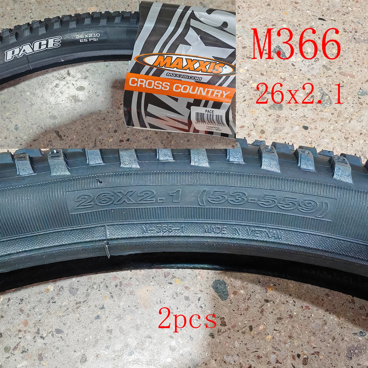 Durable Multi-Size Mountain Bike Tires Set - 2 Pack