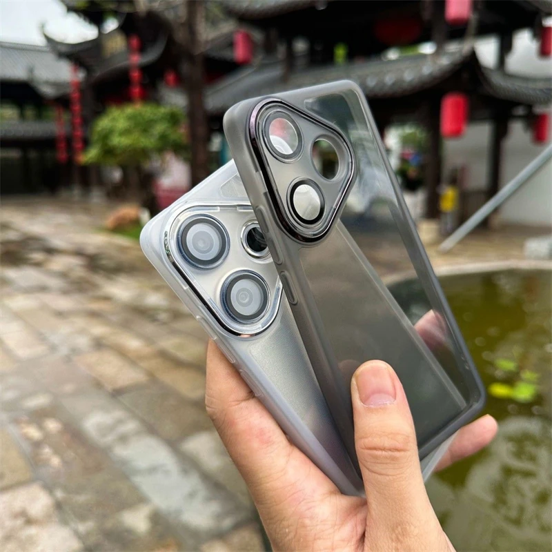 Transparent Soft Silicone Case with Camera Protection and Bumper