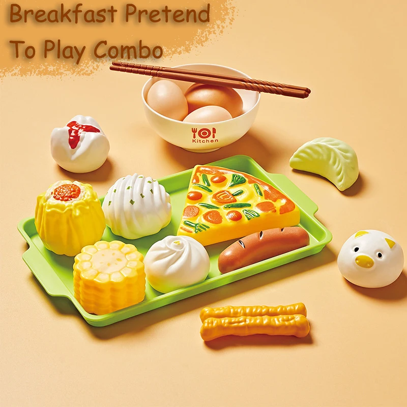 Kids Kitchen Toy Pretends Play Cooking Food Game Hamburger Pizza