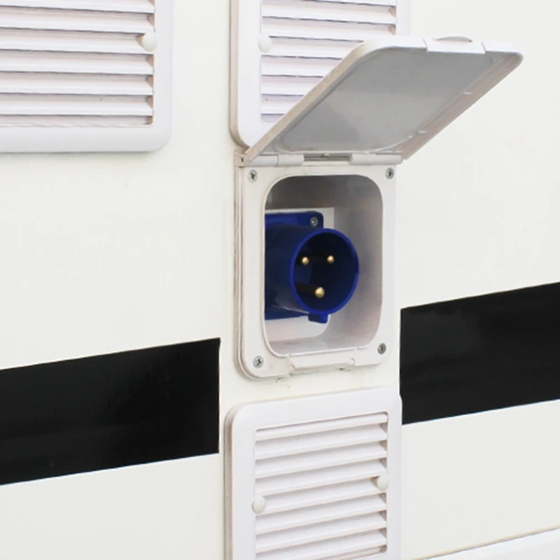 External Flush Hook Up Power Outlet 16A Motorhome Trailer Flush Inlet Socket