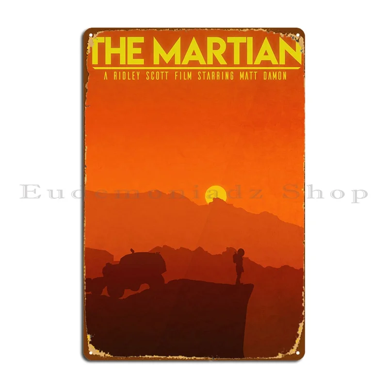 

Плакат настенный из марсианского металла, декор для стен, декор для гаража, пещера, клуба, жестяной знак, Постер веера-арт для фильма