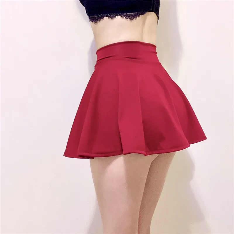 

Non-lined ultra-short pleated skirt opaque dance yoga skirt