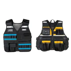 Tool Vest with Multi Pockets Construction Work Vest Breathable Hardware Tool