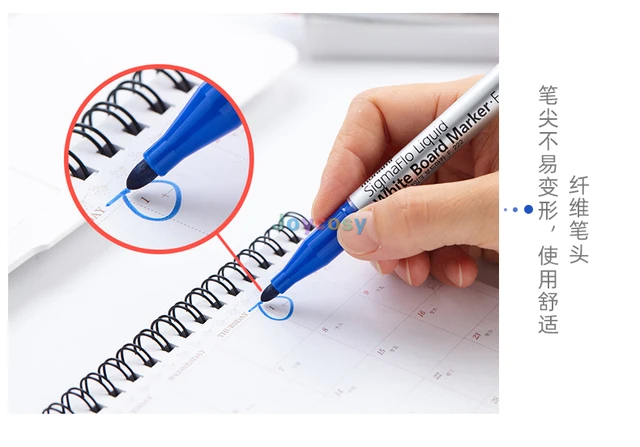 Monami Sigmaflo Liquid 222 White Board Marker F 1.3mm, Dry Erase Markers  For Writing On Whiteboards, For School Office Home - Whiteboard Marker -  AliExpress