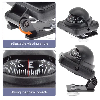 Bussola magnetica di navigazione Bussola piccola impermeabile Sfera guida Bussola nautica marina per auto Motoslitta Barca Roulotte Camion