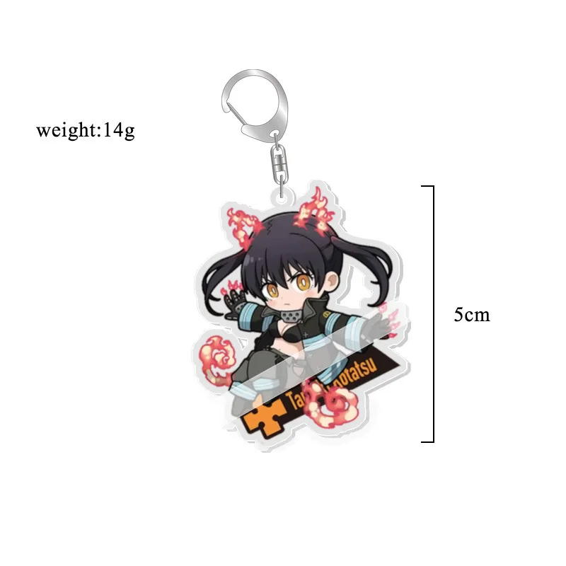 1 Pcs Kawaii Anime Fire Force Cosplay Keychains Figure Arthur Boyle Shinra  Kusakabe Acrylic Pendant Keyrings Toys Xmas Gifts