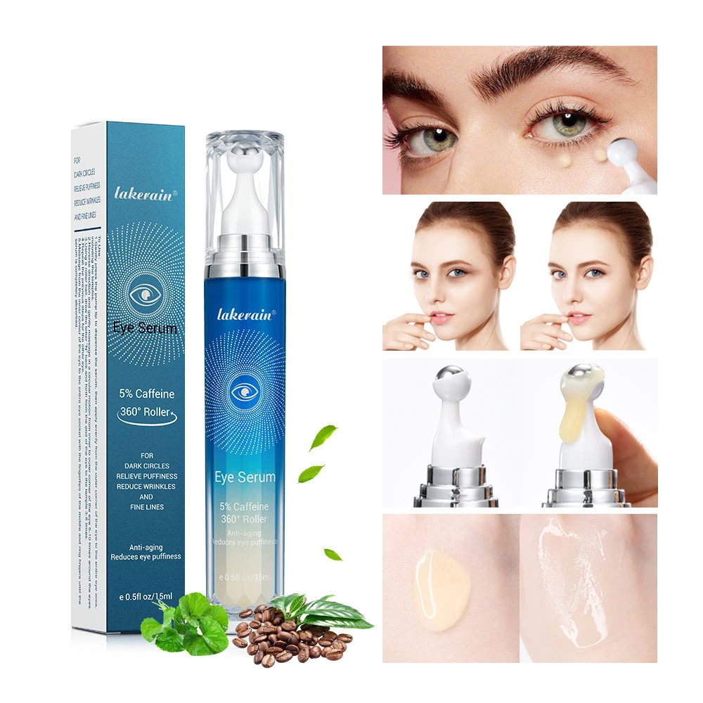 

15ml Ball Roller Eye Cream Anti-Puffiness Anti-Wrinkle Remove Dark Circles Moisturizing Hydrating Whitening Firming Eye Serum