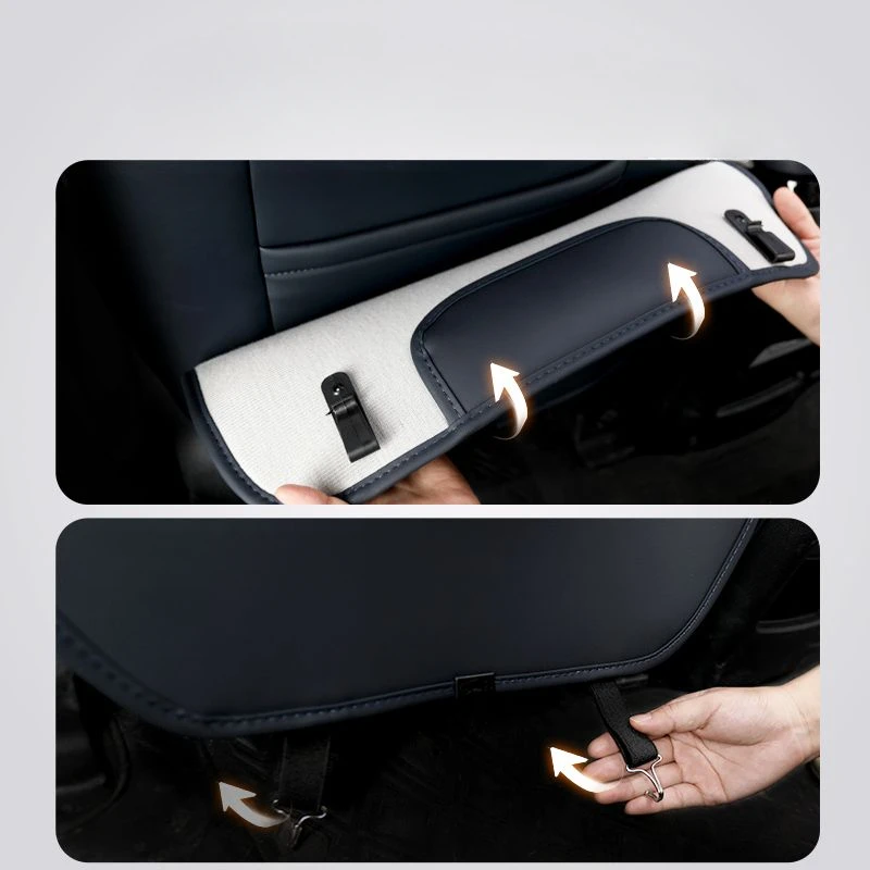 BYD Song Plus Sealion 6 도장 U 2024 차량용 발차기 방지 매트, PU 가죽, 뒷좌석 보호대, 보관함 포함