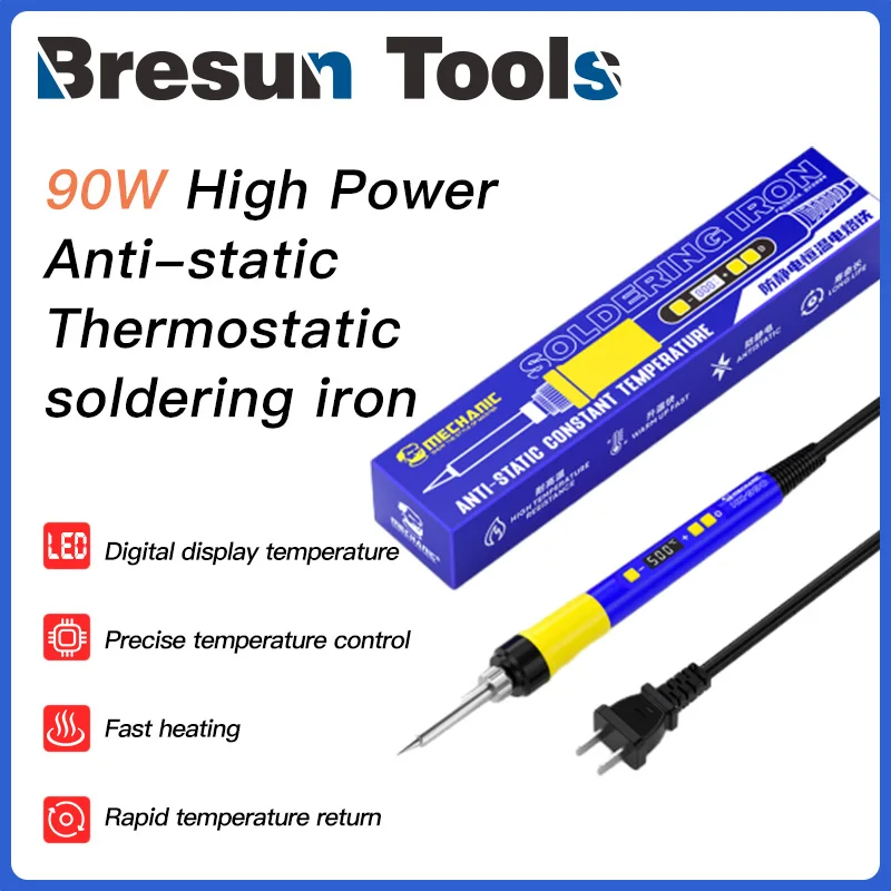 MECHANIC HK-990 90W Anti-static Digital Soldering Iron, 180