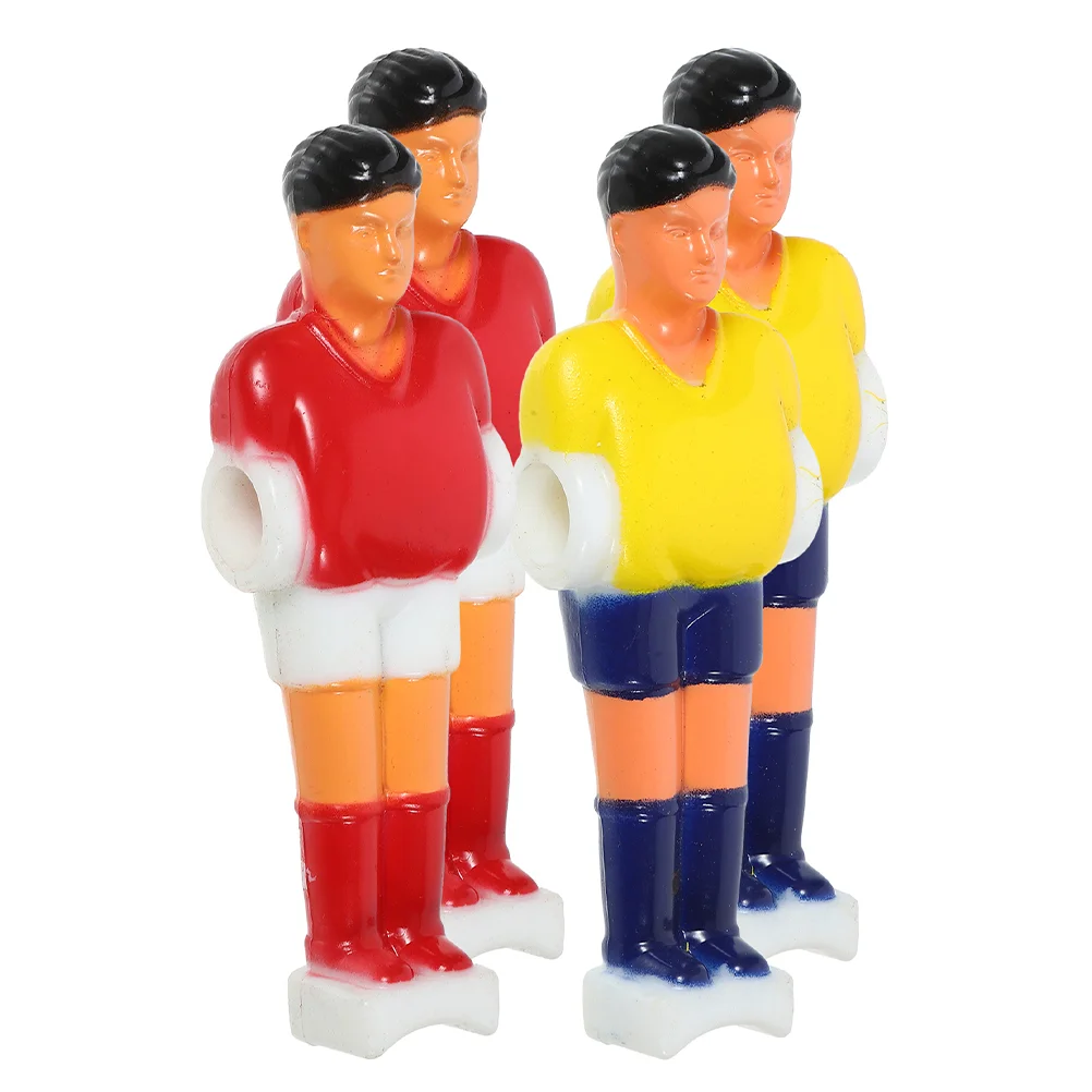 4 Pcs Small Foosball Players Football Robot Figures Toys Table Soccer Player Replacement Accessories Supplies Game Tabletop