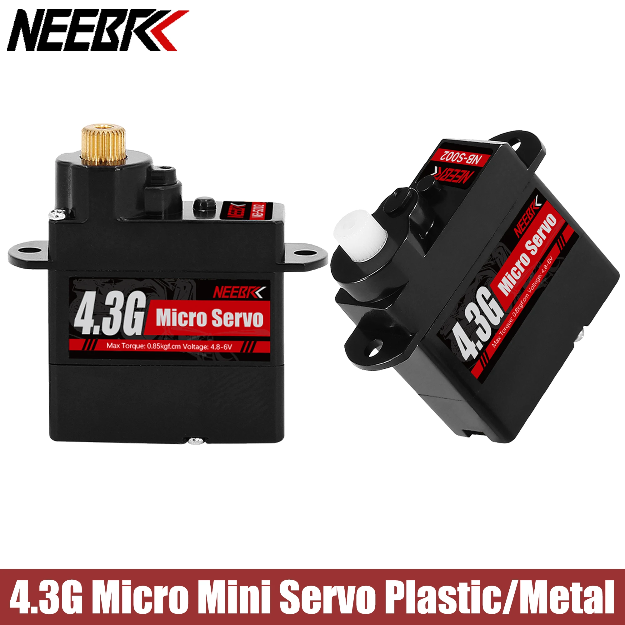 NEEBRC 4,3g Mini Servo Digital Coreless Micro Kunststoff/Metall Getriebe Wasserdicht Motor Servo Für RC Auto Starrflügel hubschrauber Roboter