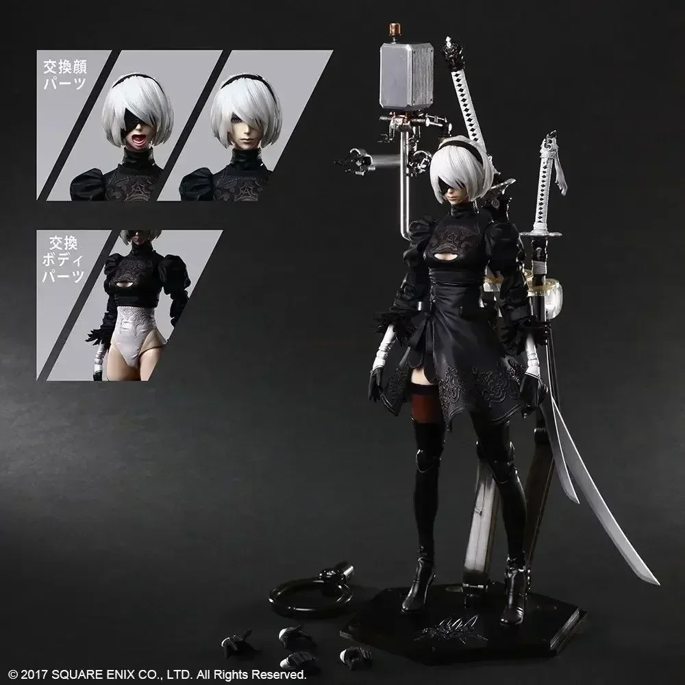 

New Nier:automata 2 Type B Action Figure Play Arts Dx Deluxe Movable Pvc Statue Figurine Doll Toy Model Collection Children Gift