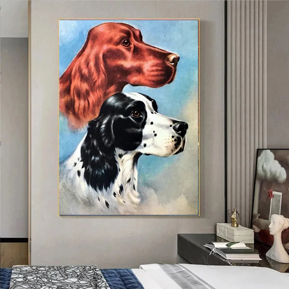 Diamond Painting - Broderie Diamant - Chien Art Déco - Figured'Art