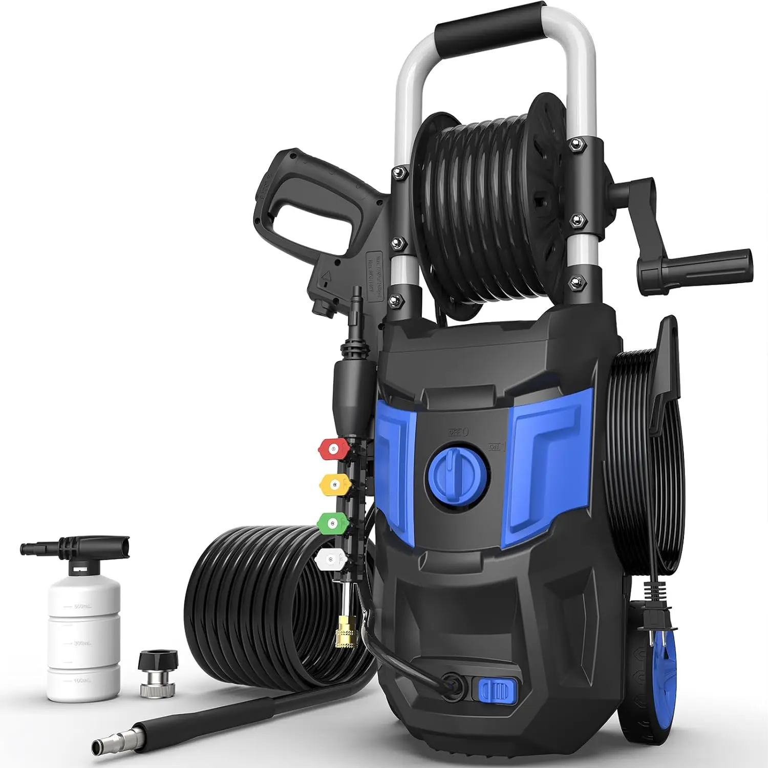 

DGIVOVO Electric Pressure Washer - 4500PSI Max 2.8 GPM with 20FT Hose,35FT Power Washers Power Cord Foam Cannon 4 Nozzles Power