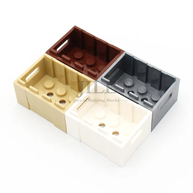 Moc 30150 빌딩 블록 컨테이너 상자, 손잡이가 있는 3x4x1 2/3, DIY 벽돌 호환 조립 피규어 친구 장난감, 10 개