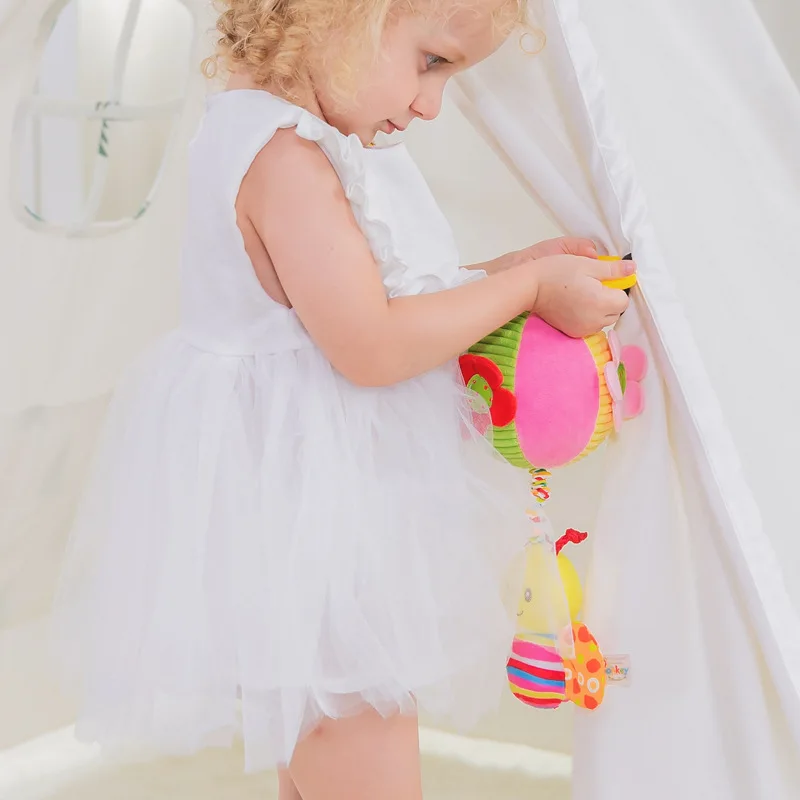 Baby calming doll music bell baby stroller pendant bed bell bed plush toy 0-1 years old