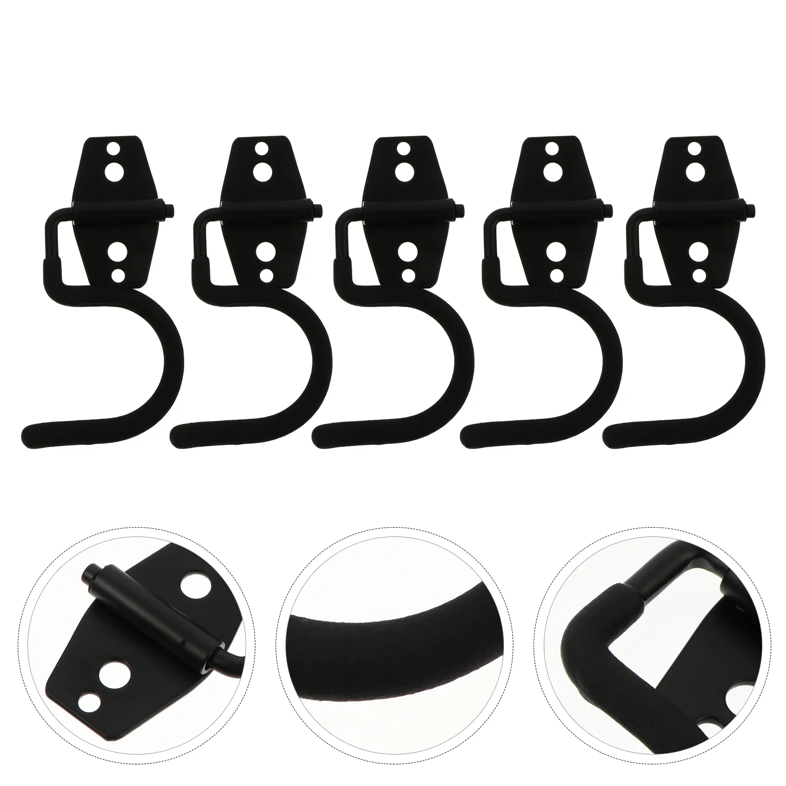 

5 Pcs Broom Mop Hook Storage Hangers Heavy Duty Holder Clothes Rack Garage Wall Hooks for Mops