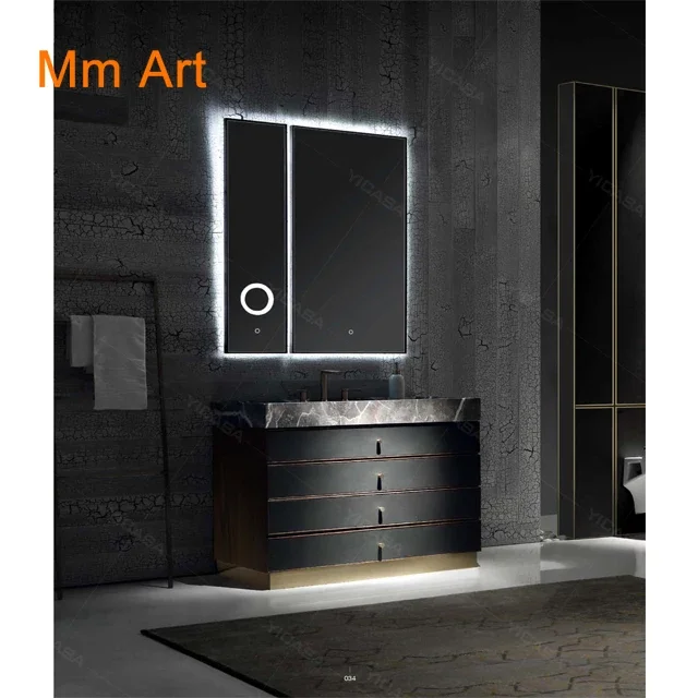 marble top grey wooden bathroom vanity