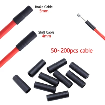 50~200pcs 5mm Bicycle Brake Cap 4mm Shift Cable End Caps Shifter Cable Wire End Caps Tips Mountain Road Bike Bicycle Accessories