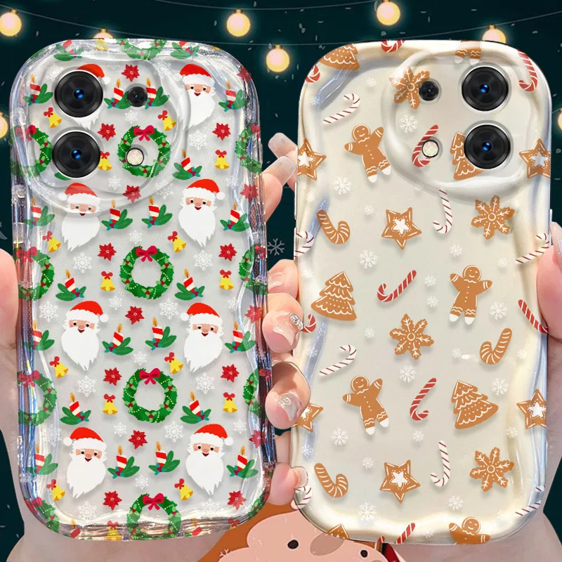 Santa Claus Christmas 3D Wave Pattern Phone Case