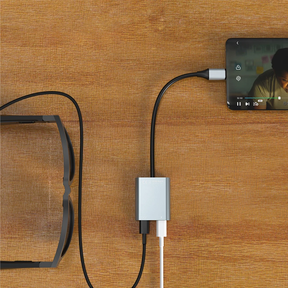 AR 안경 휴대폰 태블릿 노트북 PC용 USB C 도킹 스테이션, 2 in 1, PD100W, 데이터 전송 USB C 도크, 10Gbps C타입 어댑터