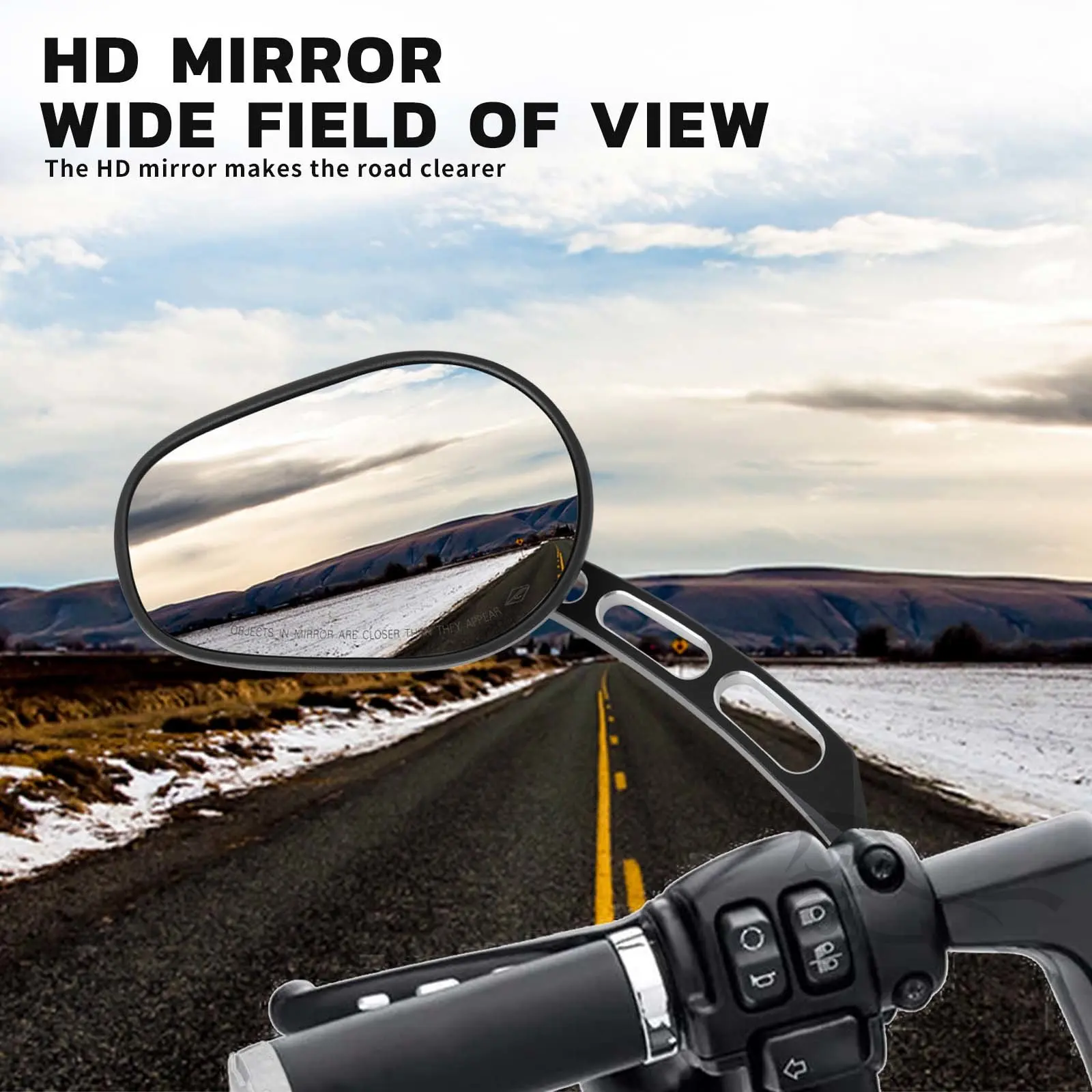 

Universal Motorcycle Adjustable 8mm Rear View Rearview Side Mirrors Left Right For Harley Honda Yamaha Suzuki