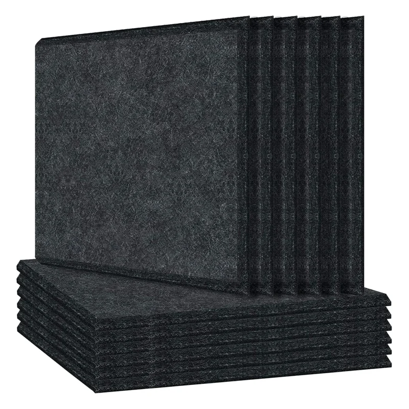 

12 Pack Acoustic Panels Sound Proof Padding, Beveled Edge Sound Absorbing Panels, Acoustic Absorption Panel