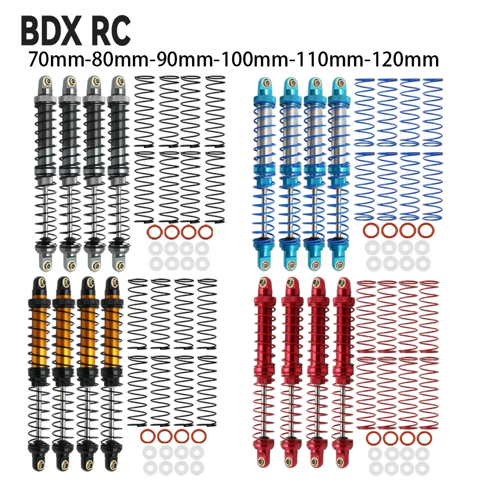 Metal 70mm 80mm 90mm 100mm 110mm 120mm Shock Absorber Oil Damper for 1/10 RC Crawler Car Axial SCX10 AXI03007 RBX10 D90 TRX4