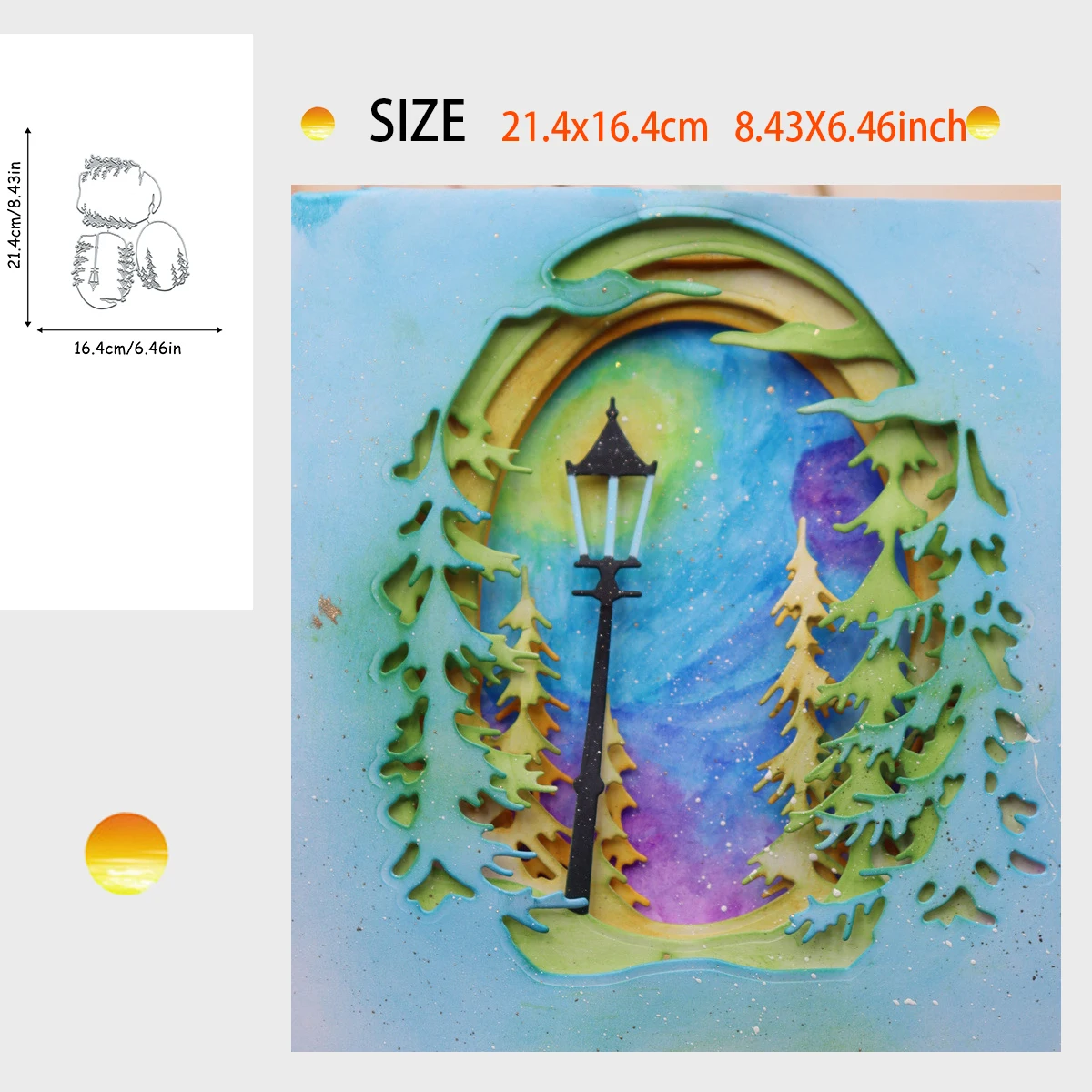 

Metal Cutting Die For Christmas DIY Scrapbook Photo Album 3D Greeting Card Decoration Creative Tree Overlapping Frame 2024 NEW