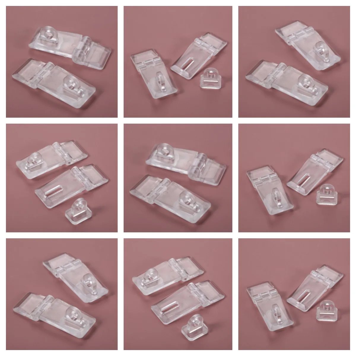 Acrílico Transparente Dobradiça Bloqueio Ferrolho Cristal Buckle Escondido Bloqueio Seguro Caixa de Jóias Gabinete Porta Gaveta Hardware 41 mm 1.6 20 Pcs Lot