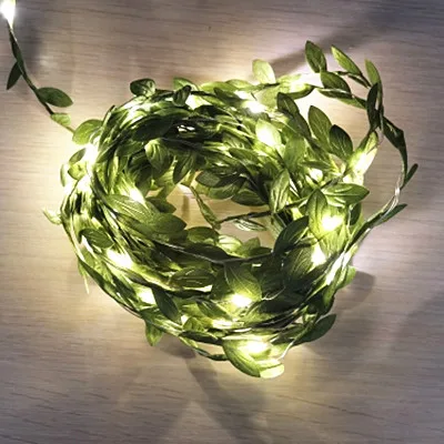 Tiny Leaf LED Copper Wire Fairy String Lights Street Garland Christmas Tree Decorations Outdoor New Year Wedding Garden Decor led string lights String Lights