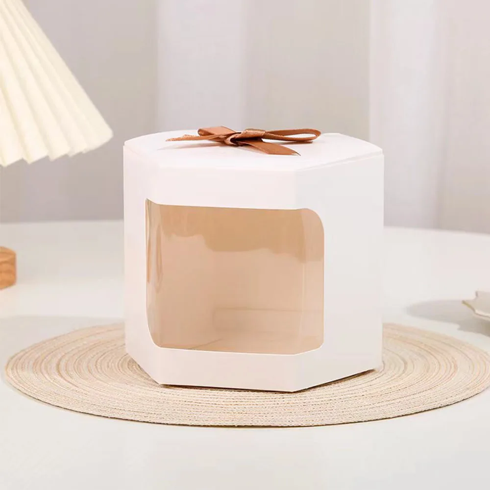 Window Display Ribbon Style Gift Box Wedding Birthday Kindergarten Holiday Snack Nuts Beans Small Packaging Kraft Paper Bags
